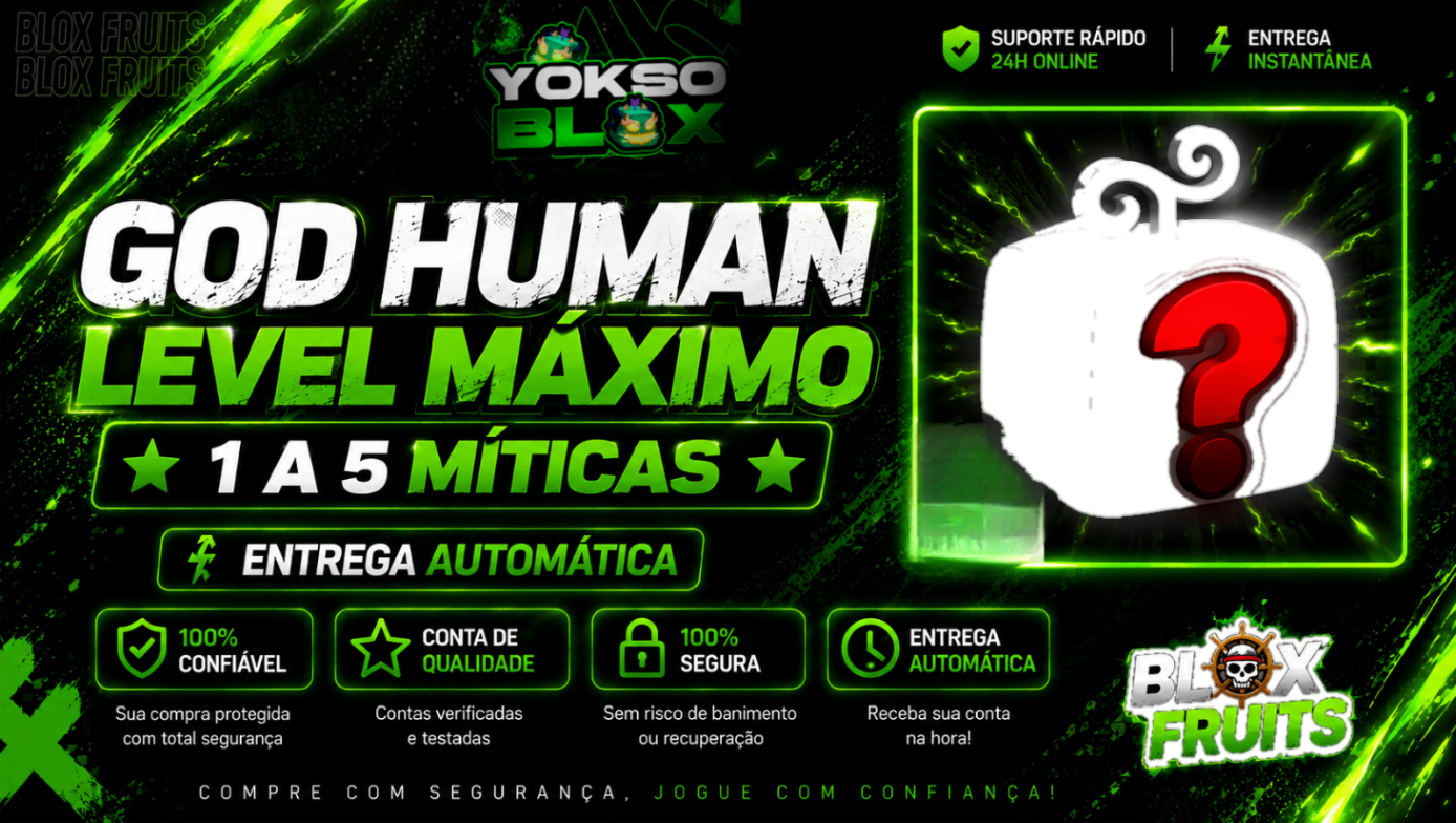 GODHUMAN🥊+ 1 OU 5 MÍTICAS NO BAÚ 🎁 + LEVELMÁXIMO 🚀